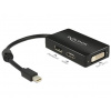 DeLOCK - Adaptér DisplayPort - Mini DisplayPort (M) do DVI-D, HDMI, DisplayPort (F) - 16 cm - černá 62623 DeLOCK - Adaptér DisplayPort - Mini DisplayPort (M) do DVI-D, HDMI, DisplayPort (F) - 16 cm - černá 62623