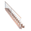 StarWood Schody Lindos Pro bukové rovné 100cm otvorené dizajn. nerez. zábradlie StarWood Schody Lindos Pro bukové rovné 100cm otvorené dizajn. nerez. zábradlie