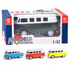 Volkswagen T1 1/32 naťahovacie kovové auto s otvárateľnými dverami, so svetlom a zvukom Volkswagen T1 1/32 naťahovacie kovové auto s otvárateľnými dverami, so svetlom a zvukom