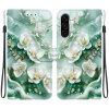 Peňaženkové 3D puzdro na Samsung Galaxy A36 5G/A56 5G - Jade Flowers Peňaženkové 3D puzdro na Samsung Galaxy A36 5G/A56 5G - Jade Flowers