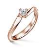 Freya | Zásnubný prsteň so stredovým diamantom 0.180ct, ružové zlato 56