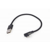 Gembird CC-USB2-AMLML-0.2M ligtning / USB 2.0, 0,2m, černý Gembird CC-USB2-AMLML-0.2M ligtning / USB 2.0, 0,2m, černý