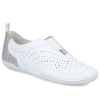 Dámske kožené ažurové slip-on topánky biele Rieker 43663-80 36 Dámske kožené ažurové slip-on topánky biele Rieker 43663-80 36