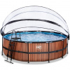 Bazén EXIT Drevo 488x122 cm s prekrytím a pieskovou filtráciou Bazén EXIT Drevo 488x122 cm s prekrytím a pieskovou filtráciou