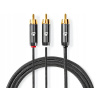 Kábel RCA - RCA Nedis CATB24000GY30 3 m Kábel RCA - RCA Nedis CATB24000GY30 3 m