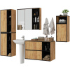 Ak furniture Koupelnová sestava VAMI dub craft/černá Ak furniture Koupelnová sestava VAMI dub craft/černá