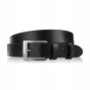 Opasok kožený opasok prémiovej kvality s klasickou prackou, elegantný čierny, 120 cm Opasok kožený opasok prémiovej kvality s klasickou prackou, elegantný čierny, 120 cm