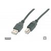 Digitus USB kabel A/samec na B/samec, 2x stíněný, černý, 3m AK-300102-030-S Digitus USB kabel A/samec na B/samec, 2x stíněný, černý, 3m AK-300102-030-S