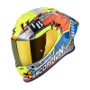 Integrální helma Scorpion Exo-R1 Evo II Air Aron Misano stříbrná/fluo žlutá/modrá XL Integrální helma Scorpion Exo-R1 Evo II Air Aron Misano stříbrná/fluo žlutá/modrá XL