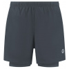 ROGELLI ESSENTIAL pánske voľné športové kraťasy 2v1, sivá Veľkosť konfekčná: XXXL ROGELLI ESSENTIAL pánske voľné športové kraťasy 2v1, sivá Veľkosť konfekčná: XXXL