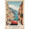 Plagát, Obraz - Coastal Dreams: Vintage Travel Poster of Positano, 26.7 × 40 cm Plagát, Obraz - Coastal Dreams: Vintage Travel Poster of Positano, 26.7 × 40 cm