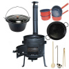 Kotlíkový set Párty 2 v 1, kotlina 36 cm a smaltovaný kotlík 10 L s pokrievkou a príslušenstvom Kotlíkový set Párty 2 v 1, kotlina 36 cm a smaltovaný kotlík 10 L s pokrievkou a príslušenstvom