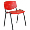 ALBA konferenčná plastová stolička LAYER červená/černá