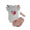 Detský komplet - Dieťa set onno baby 74 biela, oranžová, ružová 3 ks. (Dieťa set srdca s kapelou 74/80) Detský komplet - Dieťa set onno baby 74 biela, oranžová, ružová 3 ks. (Dieťa set srdca s kapelou 74/80)