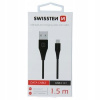 Kábel Swissten USB - USB 3.1 typ C, 1,5 m, čierny Kábel Swissten USB - USB 3.1 typ C, 1,5 m, čierny