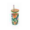 Quokka Sklenený cestovný hrnček so slamkou Liquid Cube Oranges 540 ml Quokka Sklenený cestovný hrnček so slamkou Liquid Cube Oranges 540 ml