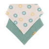 PETITEMARS PETITE&MARS Podbradník bandana Luke 2 ks Beige Kiwis&Misty Green 3m+ PETITEMARS PETITE&MARS Podbradník bandana Luke 2 ks Beige Kiwis&Misty Green 3m+