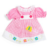 Bigjigs Toys Ružové kockované šaty s podbradníkom pre bábiku 34 cm Bigjigs Toys Ružové kockované šaty s podbradníkom pre bábiku 34 cm