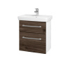 Dreja Umývadlová skrinka GO SZZ2 55 - N01 Biela lesk / Úchytka T03 / D25 Teak Dreja Umývadlová skrinka GO SZZ2 55 - N01 Biela lesk / Úchytka T03 / D25 Teak