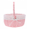Ružový oválny prútený kôš s materiálom a košíkom na požehnanie jedla - Božie telo Ružový oválny prútený kôš s materiálom a košíkom na požehnanie jedla - Božie telo