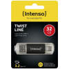 INTENSO Twist Line, USB-C/USB-A, USB Kľúč, 32GB 3539480 INTENSO Twist Line, USB-C/USB-A, USB Kľúč, 32GB 3539480