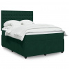 Box spring postel s matrací tmavě zelená 140x200 cm samet Zelená 3294673 Box spring postel s matrací tmavě zelená 140x200 cm samet Zelená 3294673