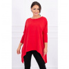 Dámska predĺžená tunika MI8875 červená Univerzálna Červená Dámska predĺžená tunika MI8875 červená Univerzálna Červená