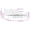 vidaXL Kovový rám postele s čelom a podnožkou biely 150x200 cm - Biela - 130863-76870 vidaXL Kovový rám postele s čelom a podnožkou biely 150x200 cm - Biela - 130863-76870