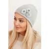 Legínovo Dámska čiapka s ozdobnými kožušinovými kvetmi elegantná tmavá púdrovo ružová Farba: Svetlosivá, Veľkosť: UNI Legínovo Dámska čiapka s ozdobnými kožušinovými kvetmi elegantná tmavá púdrovo ružová Farba: Svetlosivá, Veľkosť: UNI