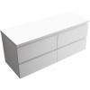 CERANO - Kúpeľňová skrinka Carole s doskou pod umývadlo - 36 mm - biela matná - 121x51,6x46,5 cm CERANO - Kúpeľňová skrinka Carole s doskou pod umývadlo - 36 mm - biela matná - 121x51,6x46,5 cm