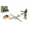 Teddies Vojenská sada plast dron, vojak, pes s doplnkami Teddies Vojenská sada plast dron, vojak, pes s doplnkami