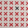 Dekoračná látka režná, červené a čierne X, š.140 Dekoračná látka režná, červené a čierne X, š.140