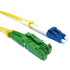 Optický patchcord E2000/APC - LC/PC 5m, 3mm, duplex, SM, G657A Optický patchcord E2000/APC - LC/PC 5m, 3mm, duplex, SM, G657A