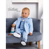 Folletti Slávnostný oblek 22A001 Baby blue modrá/béžová 62-86 Folletti Slávnostný oblek 22A001 Baby blue modrá/béžová 62-86