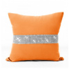 Obliečka na vankúš so zirkónmi 40x40 cm oranžová Oranžová Obliečka na vankúš so zirkónmi 40x40 cm oranžová Oranžová