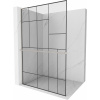 Mexen Kioto+ L, sprchová zástena Walk-In s poličkou a vešiakom 80 x 200 cm, 8mm číre sklo čierny vzor, brúsená oceľ profil, 800-080-123-97-78 Mexen Kioto+ L, sprchová zástena Walk-In s poličkou a vešiakom 80 x 200 cm, 8mm číre sklo čierny vzor, brúsená oceľ profil, 800-080-123-97-78