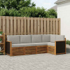 Rohová sofa sada s polštářem 4 pcs Přírodní a světle šedá 3384342 Rohová sofa sada s polštářem 4 pcs Přírodní a světle šedá 3384342