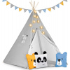 Nukido – Detský stan Tepee so svetlom - sivý, 740030 5903890609597 Nukido – Detský stan Tepee so svetlom - sivý, 740030 5903890609597