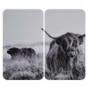 Kryty na sporák v súprave 2 ks z tvrdeného skla 30x52 cm Universal Highland Cattle – Wenko Kryty na sporák v súprave 2 ks z tvrdeného skla 30x52 cm Universal Highland Cattle – Wenko