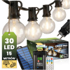 Solárna záhradná girlanda 30x LED dekoračné guličky 15, 05m 2700K teplá biela + diaľkové Lumiled Solárna záhradná girlanda 30x LED dekoračné guličky 15, 05m 2700K teplá biela + diaľkové Lumiled