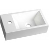 Sapho AMAROK liaty mramor umývadlo 40x11x22cm, biele, batéria vľavo AR400 Sapho AMAROK liaty mramor umývadlo 40x11x22cm, biele, batéria vľavo AR400