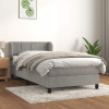 vidaXL Posteľný rám boxsping s matracom bledosivý 80x200 cm zamat vidaXL Posteľný rám boxsping s matracom bledosivý 80x200 cm zamat