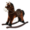 MAC TOYS Tmavo hnedý hojdací kôň so zvukom a hýbajúcou pusou hnedá MAC TOYS Tmavo hnedý hojdací kôň so zvukom a hýbajúcou pusou hnedá