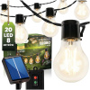 Solárna záhradná girlanda 20x LED dekoratívna žiarovka 7, 7m 2700K teplá LUMILED Solárna záhradná girlanda 20x LED dekoratívna žiarovka 7, 7m 2700K teplá LUMILED