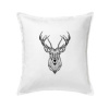 Jeleň kresba - Vankúš 50x50 - 50x50 - Iba poťah ( Biela ) Jeleň kresba - Vankúš 50x50 - 50x50 - Iba poťah ( Biela )