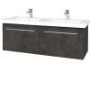 Dreja Umývadlová skrinka BIG INN SZZ2 125 - D16 Tmavý betón / Úchytka T04 / D16 Tmavý betón Dreja Umývadlová skrinka BIG INN SZZ2 125 - D16 Tmavý betón / Úchytka T04 / D16 Tmavý betón