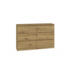 Komoda 6 šuplíků 120 cm - dub artisan Komoda 6 šuplíků 120 cm - dub artisan