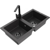Mexen Mario granitový drez 2-komorový s kuchynskou batériou Rita, čierno škvrnitý - 6504-76-670300-70-B Mexen Mario granitový drez 2-komorový s kuchynskou batériou Rita, čierno škvrnitý - 6504-76-670300-70-B