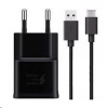 Samsung síťová nabíječka EP-TA200EBE + EP-DG970BBE, USB-C, 15 W, černá - bulk Samsung síťová nabíječka EP-TA200EBE + EP-DG970BBE, USB-C, 15 W, černá - bulk