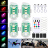 4ks Bezdrôtová LED Stroboskopická Lampa Výkonná 8-Farebná. USB s Diaľkovým Ovládaním 4ks Bezdrôtová LED Stroboskopická Lampa Výkonná 8-Farebná. USB s Diaľkovým Ovládaním
